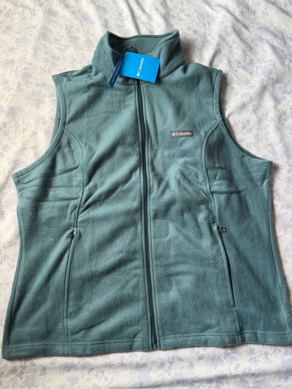 Columbia Women's Teal Fleece Vest - Full Zip